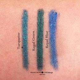 New Lakme Eyeconic Kajal Swatches, Price & Buy Online India: Turquoise, Regal Green & Royal Blue