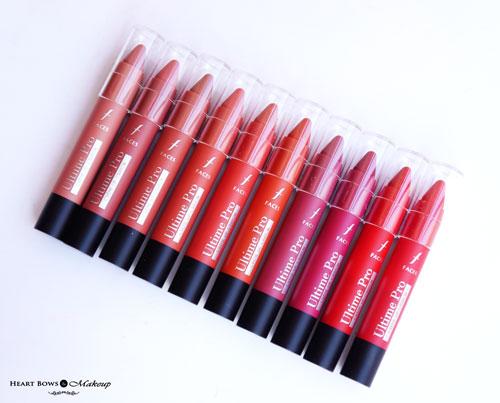 FACES Ultime Pro Creme Lip Crayons Review, Swatches, Price & Buy Online FACES Ultime Pro Creme Lip Crayons Review, Swatches, Price & Buy Online