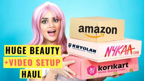 HUGE Nykaa & Amazon Haul: Face Art,Video Equipment etc.