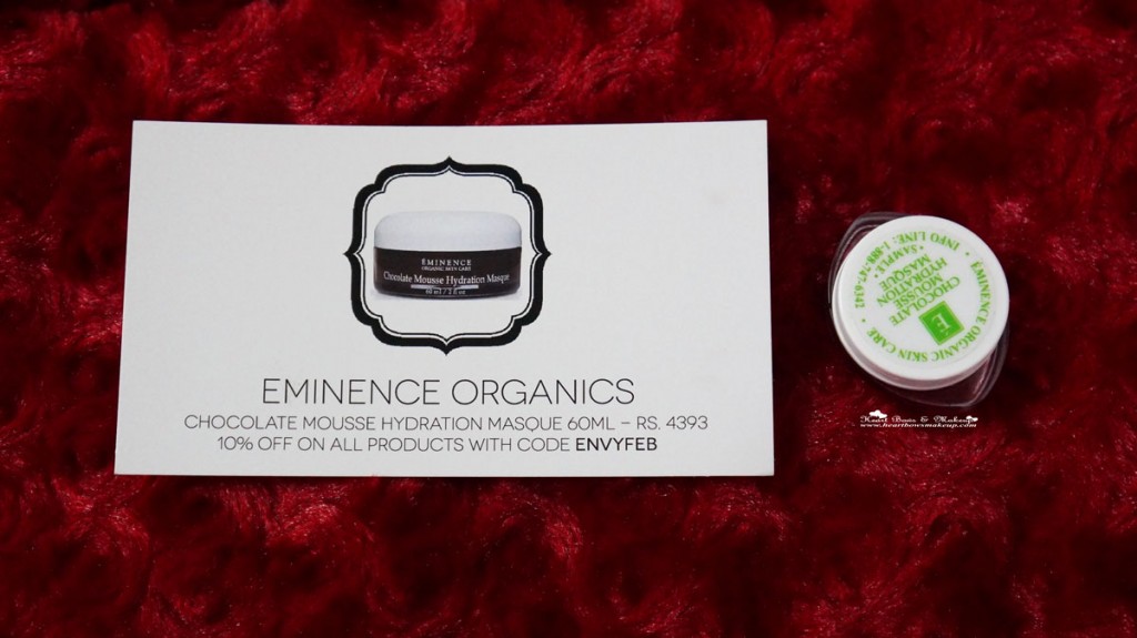 Eminence Organic Chocolate Mousse Hydration Masque February My Envy Box