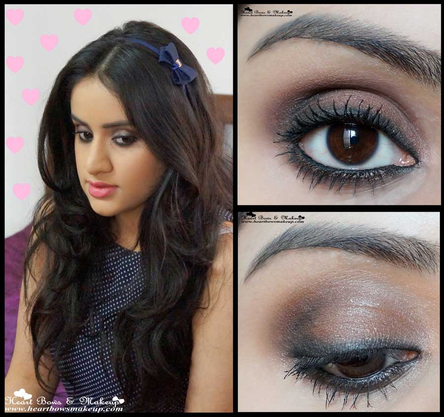 indian beauty makeup blog valentine's day eyemakeup tutorial brown smokey eyemakeup tutoria