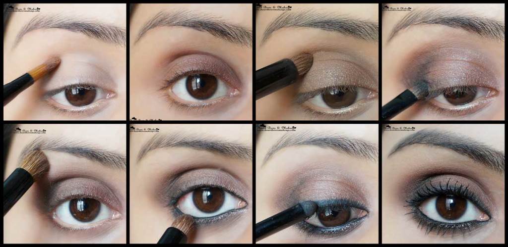 brown smokey eyemakeup tutorial valentine's day eyemakeup tutorial