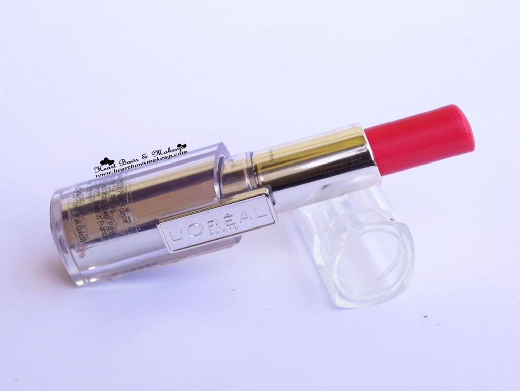 Loreal Rouge Caresse Lipstick Aphrodite Scarlet Review Price in India