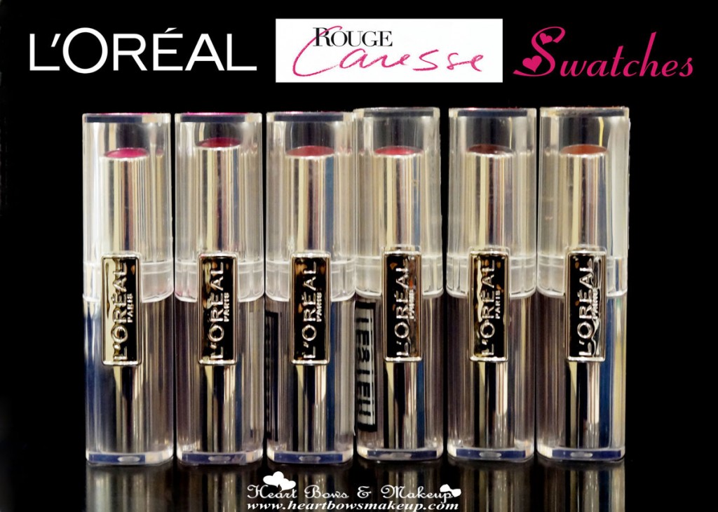 loreal rouge caresse lipstick swatches review price india