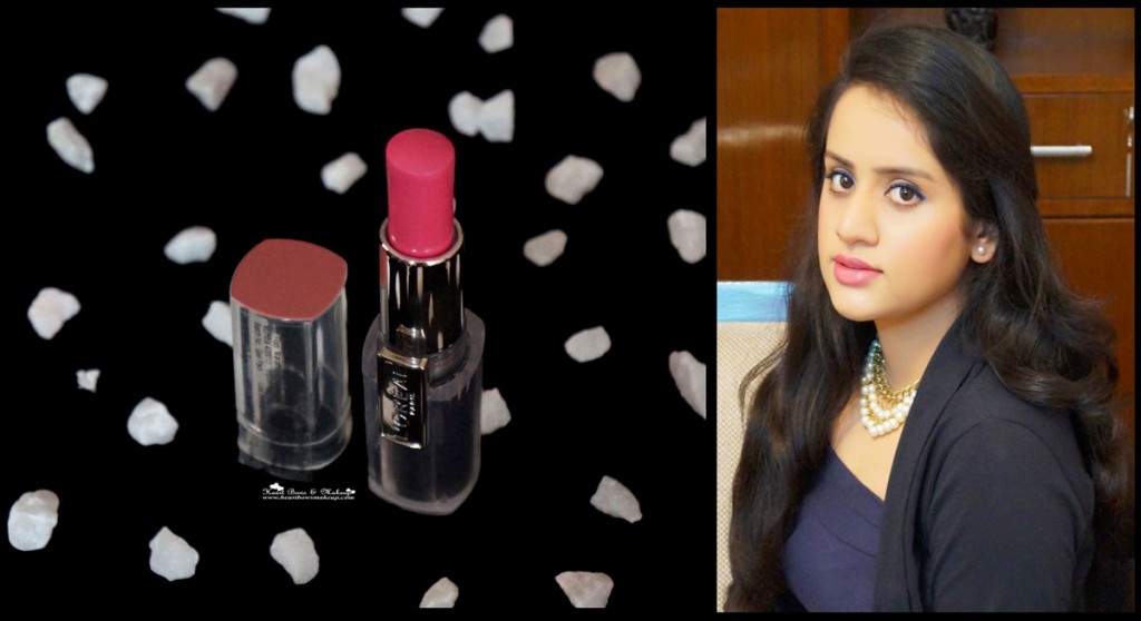 loreal rouge caresse lipstick rose mademoiselle review swatches price india