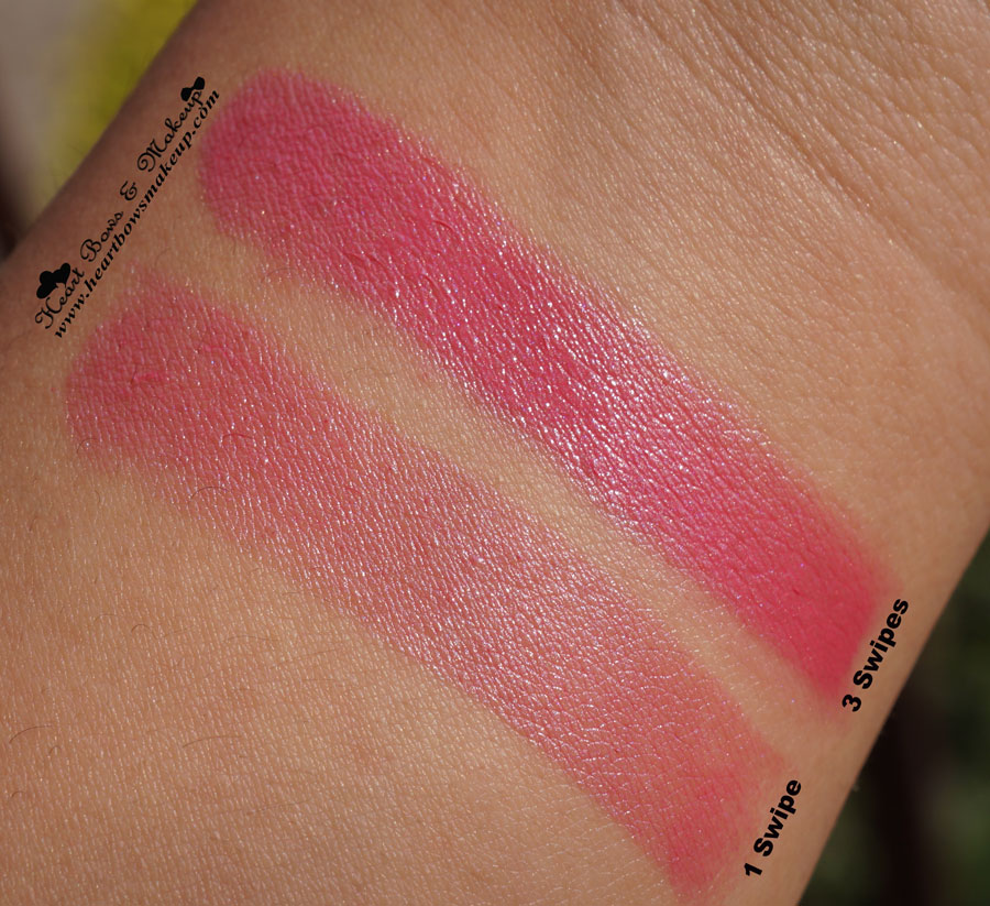 loreal rouge caresse rose mademoiselle lipstick swatches review