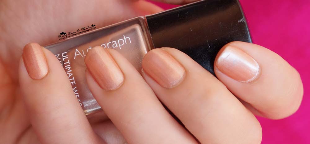 Marks & Spencer Autograph Nail Polish Champagne Review Swatches