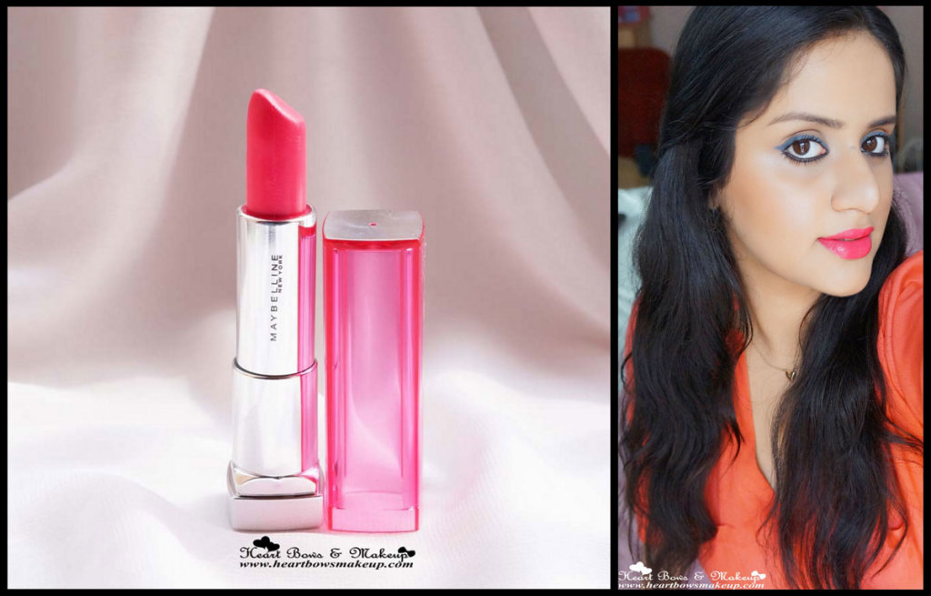 maybelline pink alert lipstick POW 4 review swatch price india