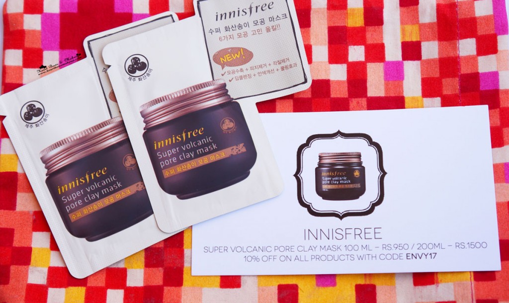 My Envy Box March- Innisfree Super Volcanic Pore Clay Mask Review Price India