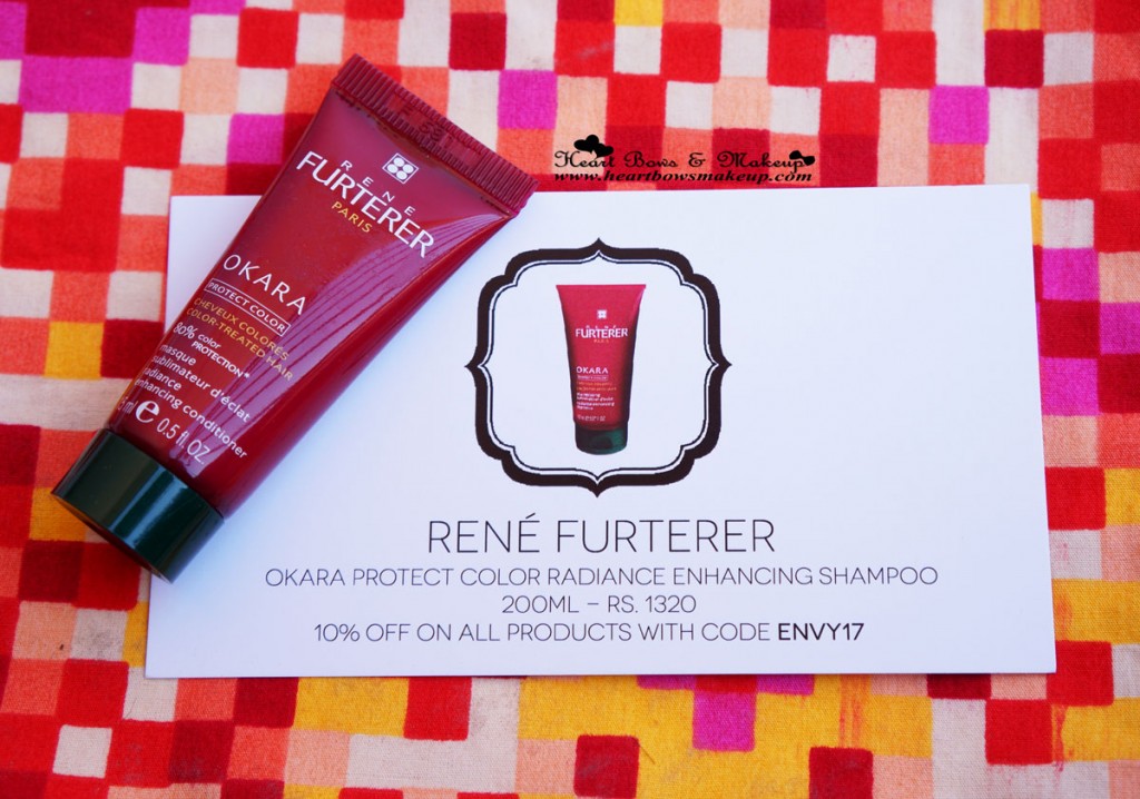 My Envy Box march- Rene Furterer Okara Protect Color Radiance Enhancing Shampoo Review Price India