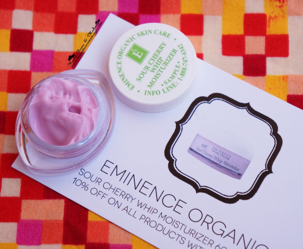 My envy Box March- Eminence Organics Sour Cherry Whip Moisturizer Review & Price India