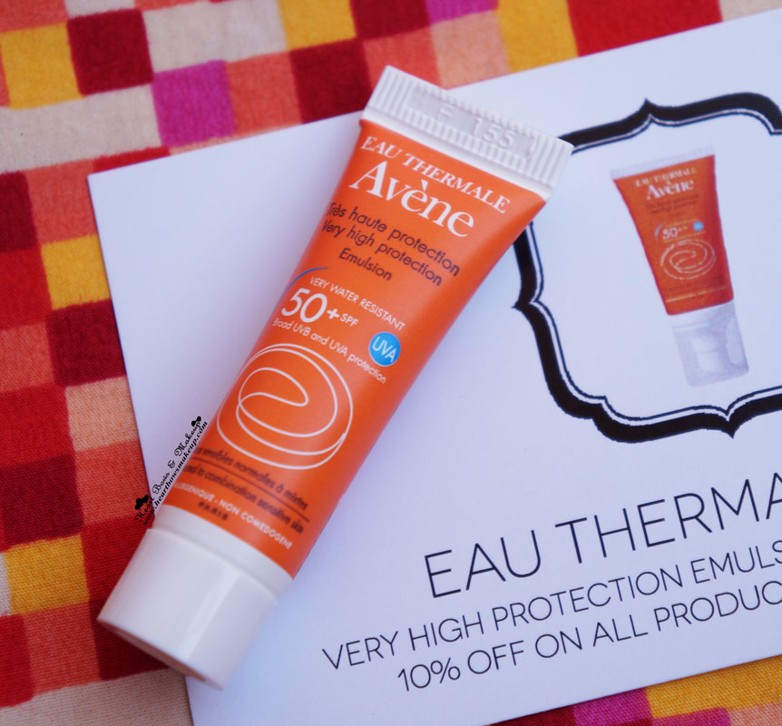 My Envy Box March Eau Thermale Avene Very High Protection Emulsion SPF 50+ Review Price India