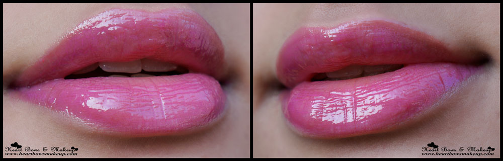 NYX Butter Gloss Strawberry Parfait Swatch Lip Swatches on Indian Skin & Review
