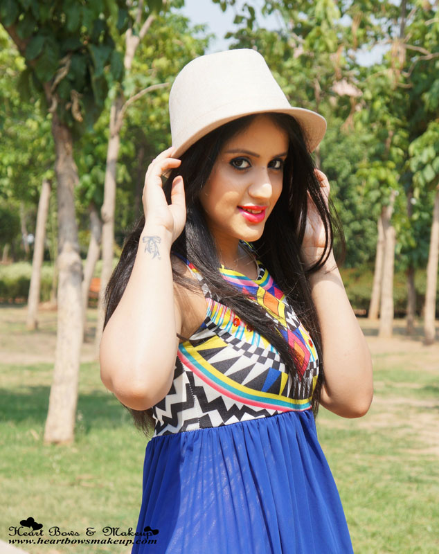 Indian Beauty & Makeup Blog: Blue Eyes & Bold Lips