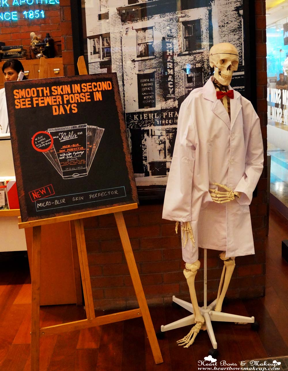 Mr. Bones, Kiehls Store in Delhi