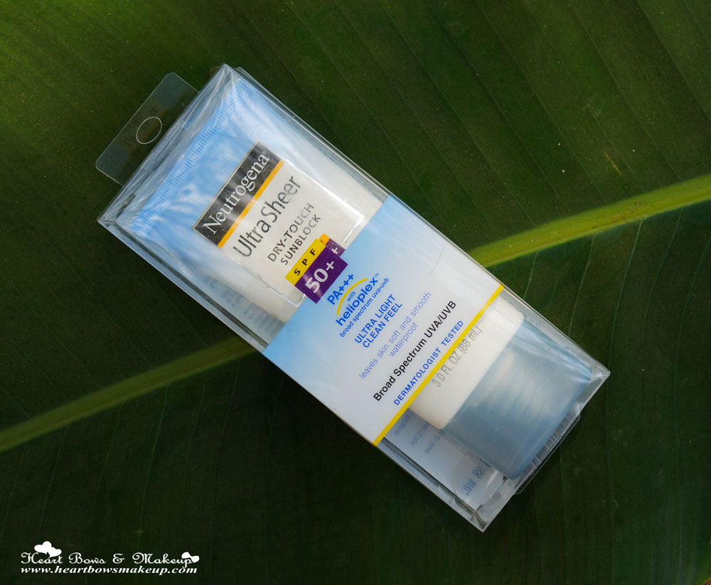 Neutrogena Ultra Sheer Dry Touch Sunblock SPF 50+ Review & Price