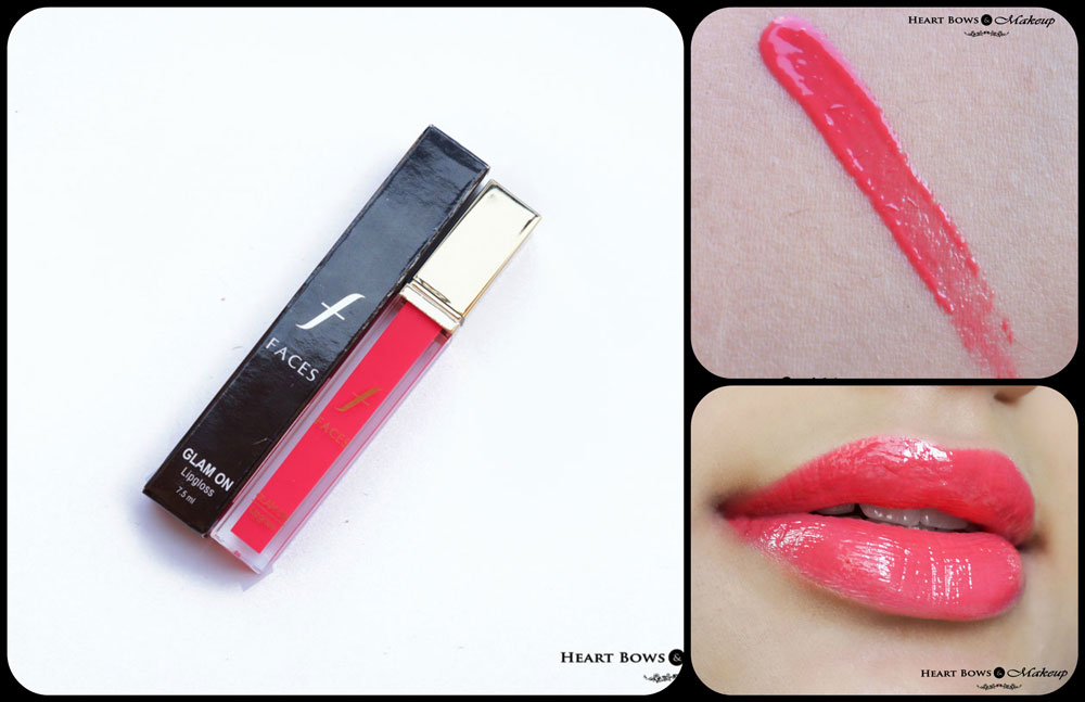 Faces Canada Glam On Lipgloss Zing Pink Review, Swatches & Price