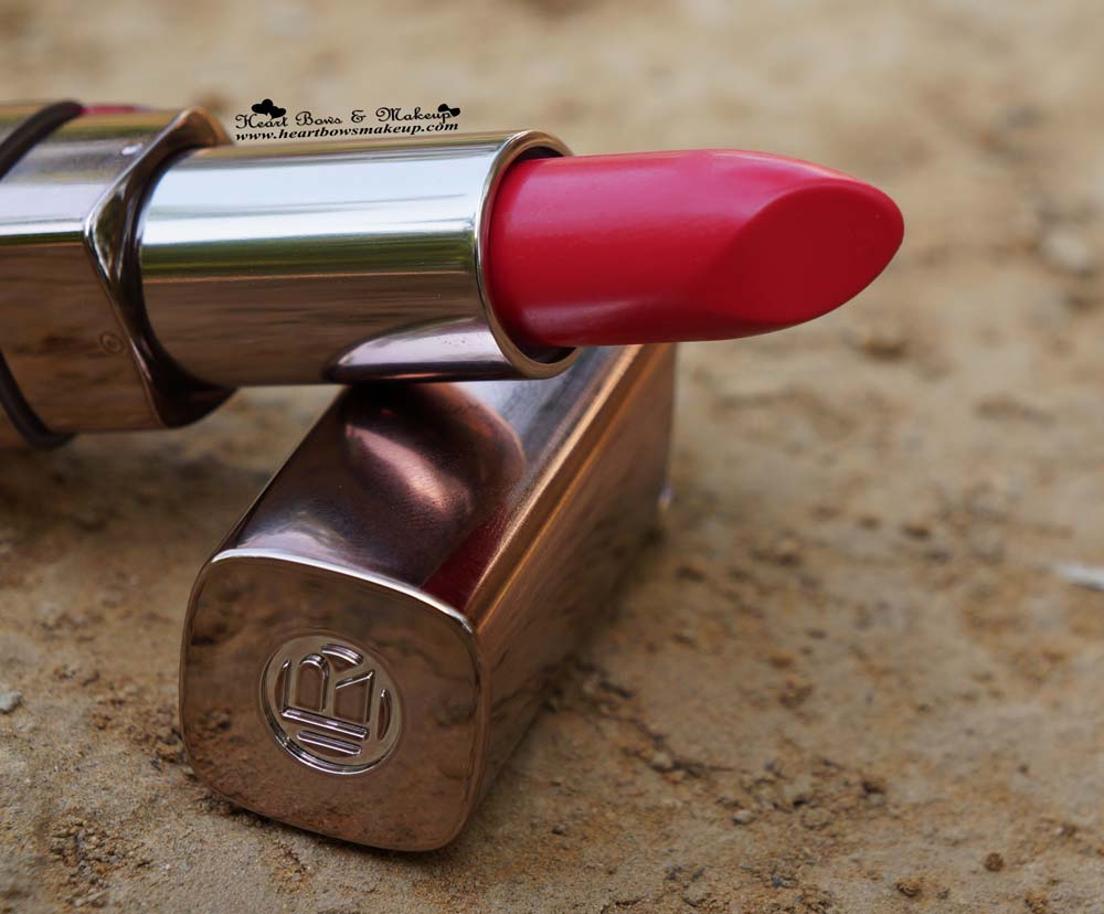 Loreal Moist Matte Raspberry Syrup Lipstick Review: MAC All Fired Up Dupe