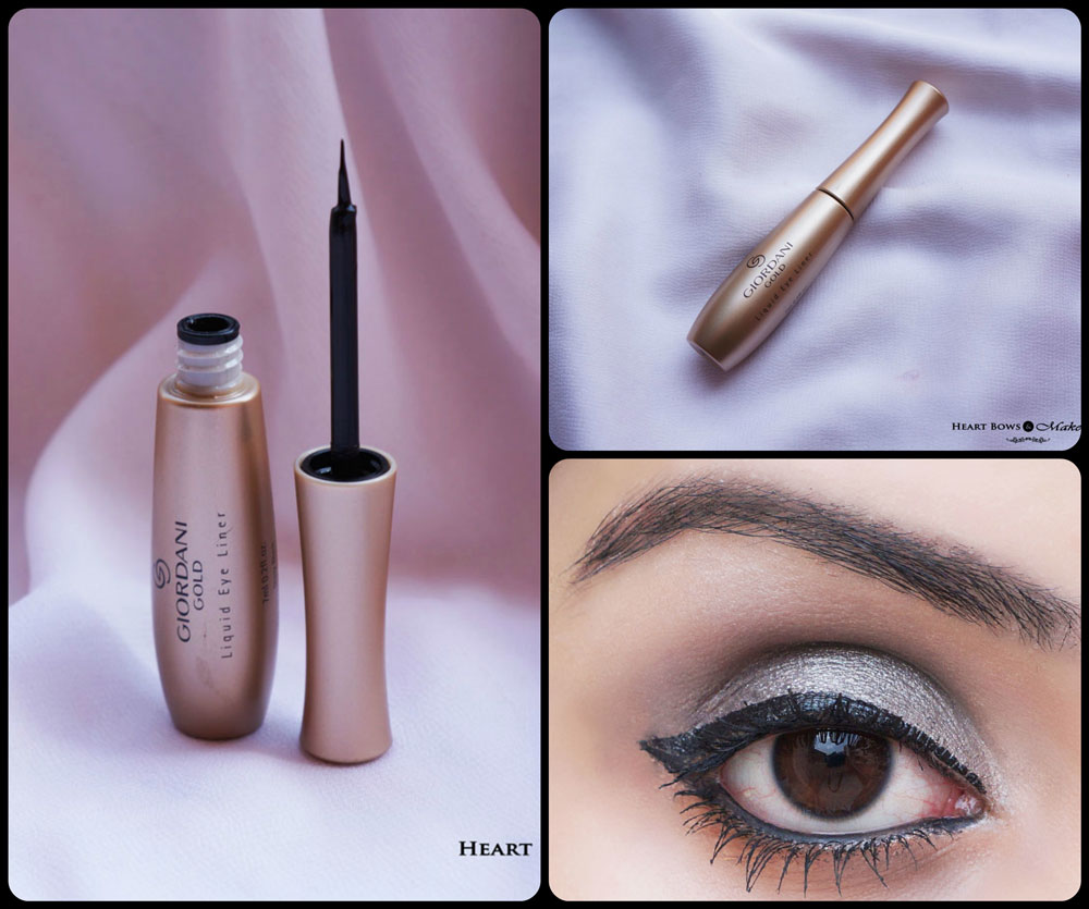 Oriflame Giordani Gold Liquid Eye Liner 'Shiny Black' Review, Swatches & Price India