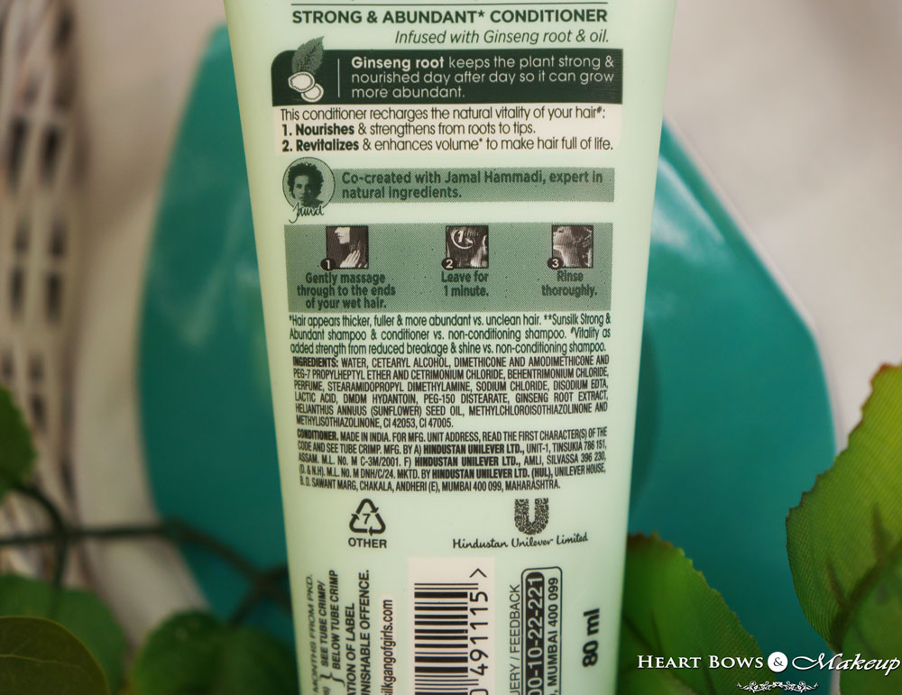 Sunsilk Natural Recharge Conditioner Review & Ingredients