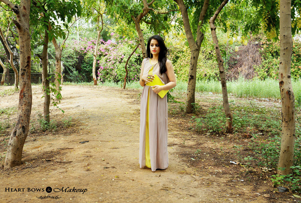 Indian Beauty Blog: Summer Maxi Dress With a Pop Of Neon!