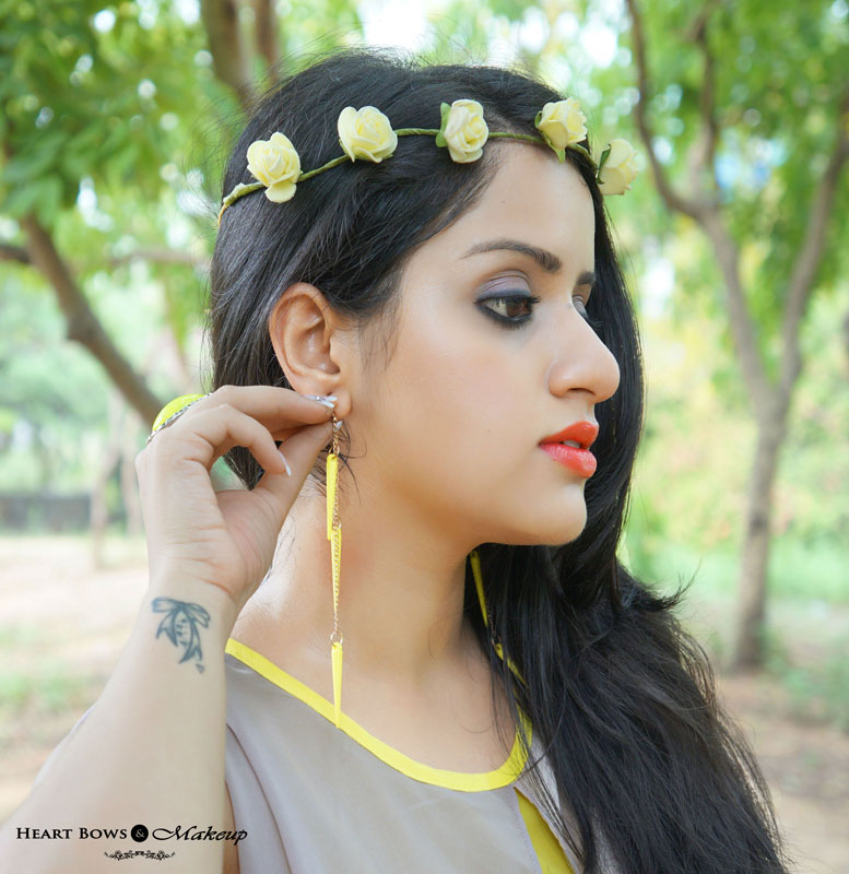 Indian Beauty Blog: OOTD feat Flower Crown & Yellow Earrings