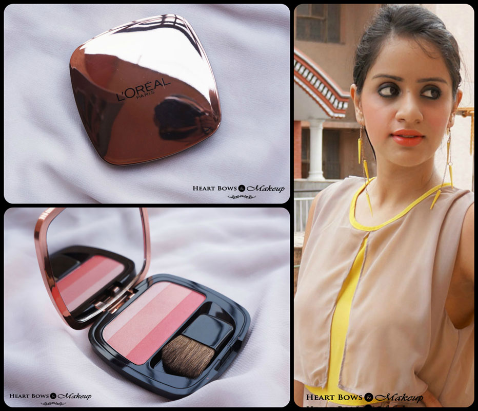 L'Oreal Lucent Magique Blush Of Light Glow Palette 03 Blushing Kiss Review, Swatches & Price India