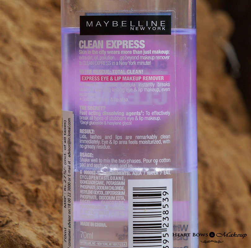 Maybelline Clean Express Total Clean Eye & Lip Makeup Remover Review