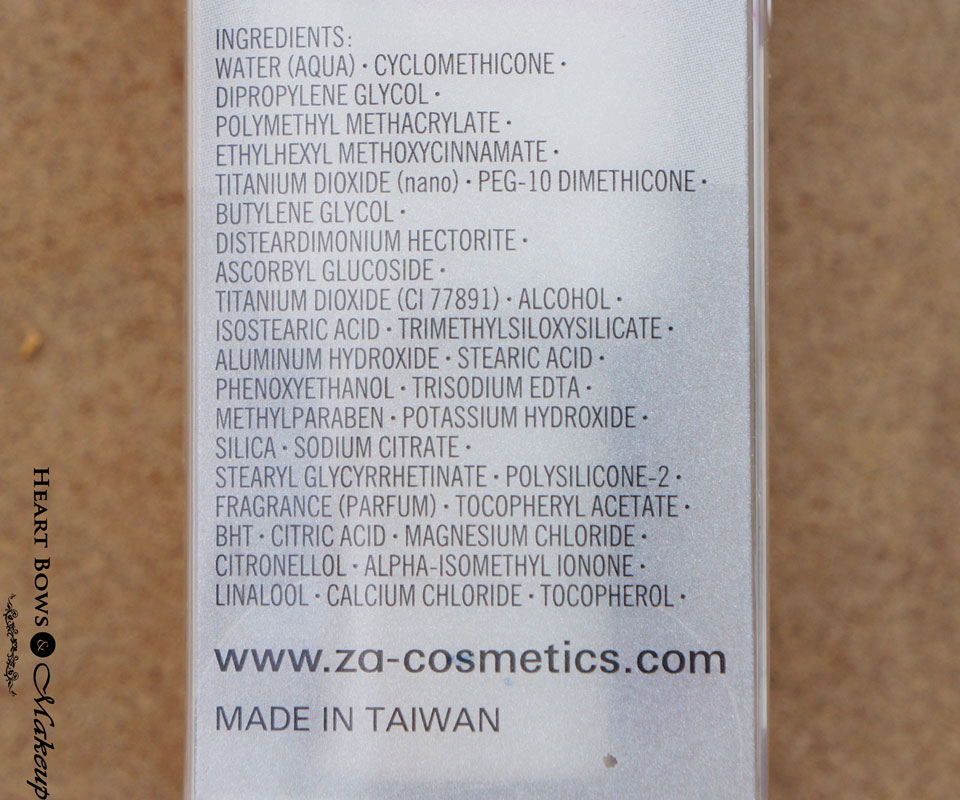 ZA True White Day Protector SPF 26 Ingredients & Review