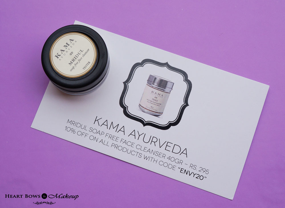 My Envy Box July Review: Kama Ayurveda Mridul Soap Free Face Cleanser