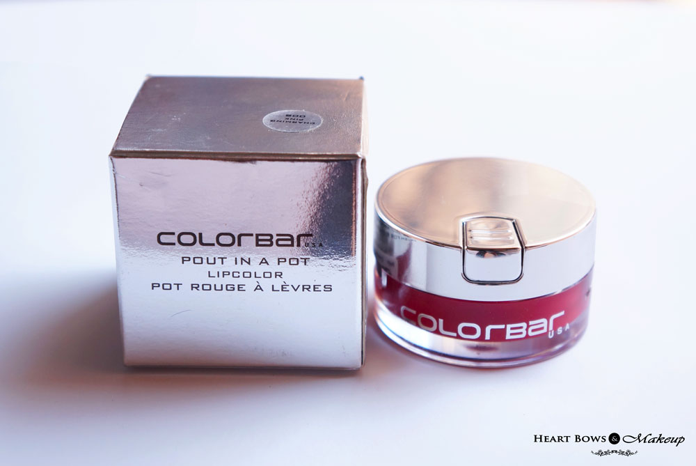 Colorbar Pout In A Pot Lipcolor Charming Pink Review, Swatches & Buy Online India