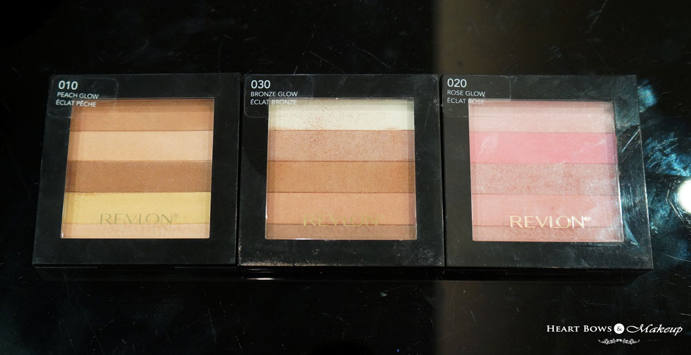 Revlon Highlighting Palette Swatches, Review, Shades & Price: Peach Glow, Bronze Glow & Rose Glow