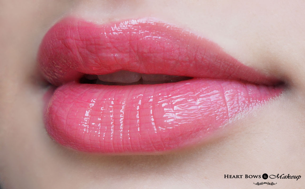 =elf Glossy Lipgloss Wild Watermelon Lip Swatch, LOTD & Review