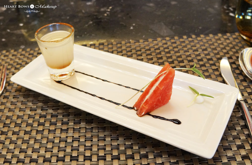 Ssence Restaurant, The Suryaa Hotel Review: Lychee Drink With Watermelon Wedges