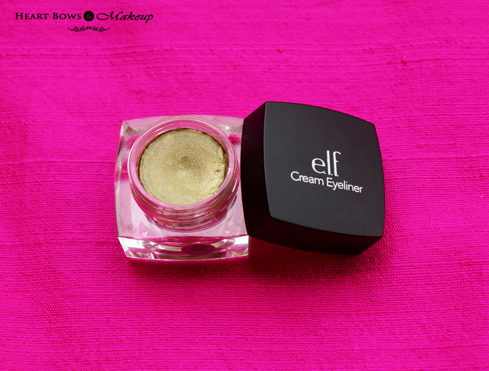 Elf Cream Eyeliner Golden Review & Swatches: Best Eyeliner For Beginners