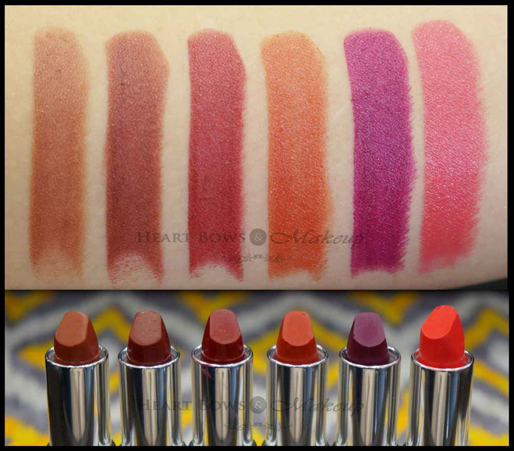 Colorbar Darkened Summer Lipstick Review, Swatches & Shades: Brown Rush, Earthy Brown, Legendary, Celebrity, Wild Mauve, Peach Life