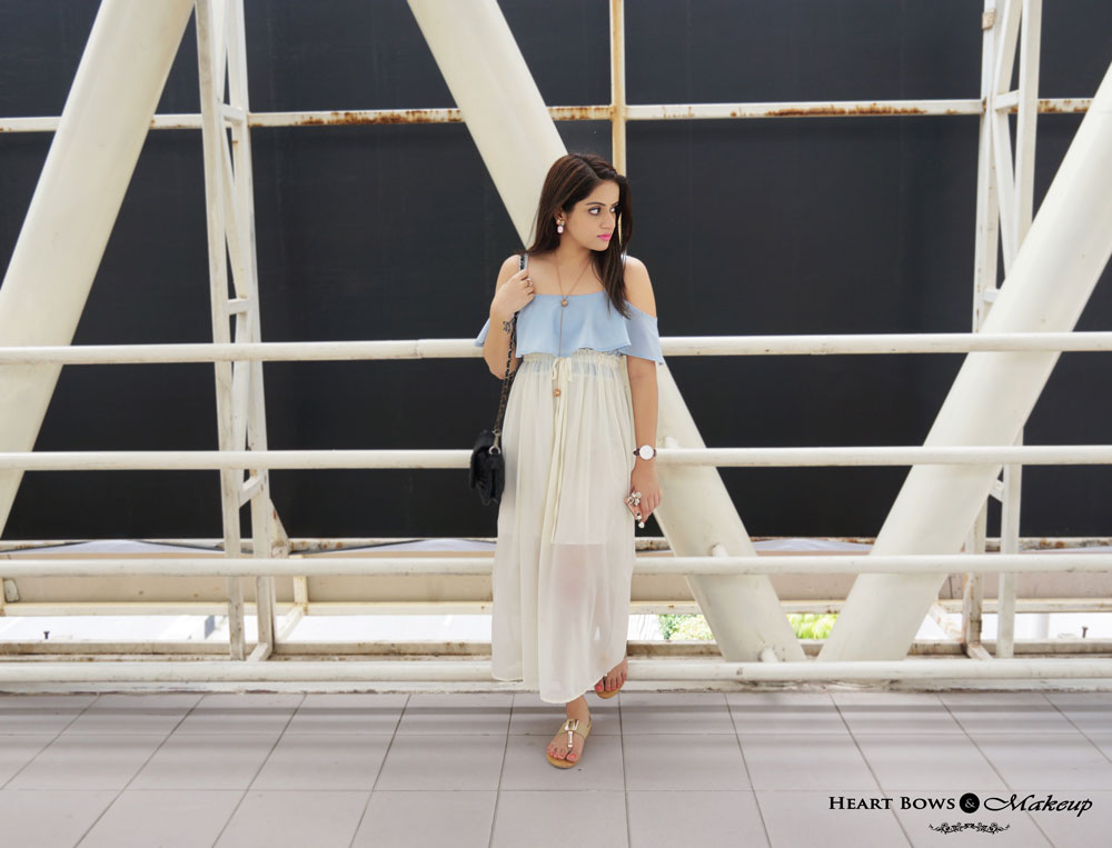 Indian Fashion Blog- OOTD feat Sammydress Maxi Dress, Daniel Wellington St Andrews Watch & Zotiqq Accessories