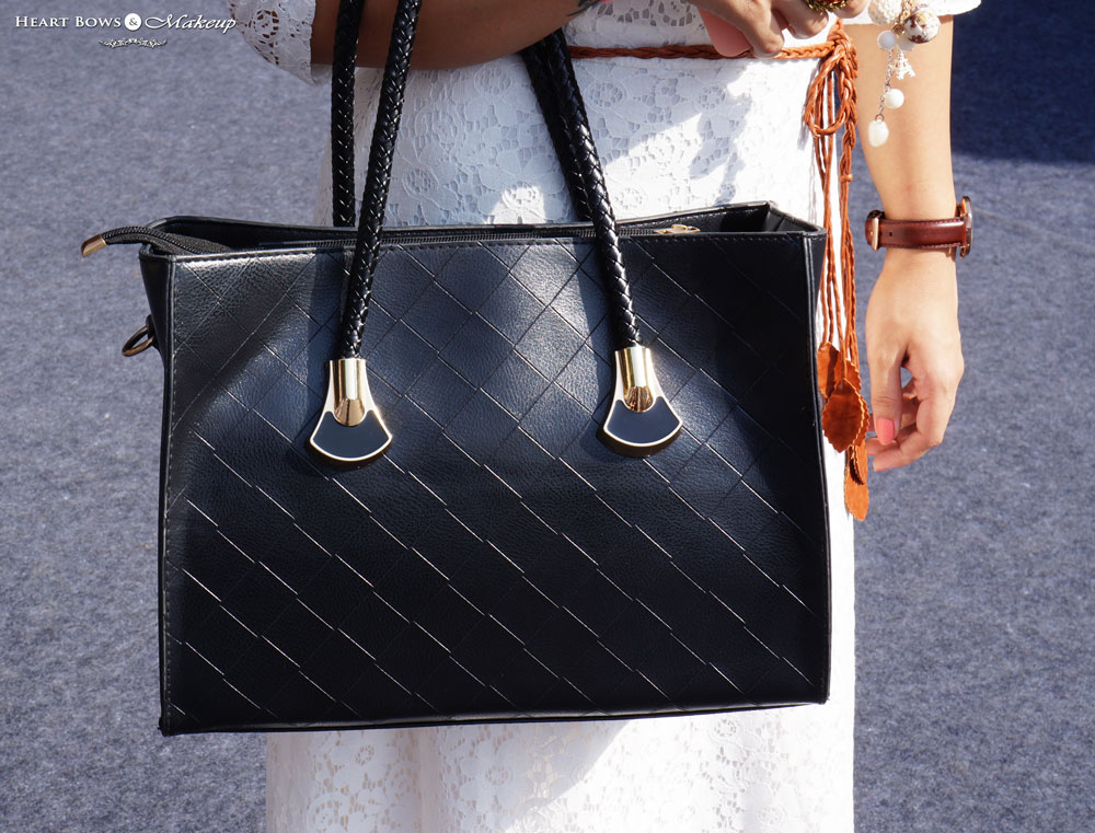 Indian Lifestyle Blog: Classy Black Leather Tote