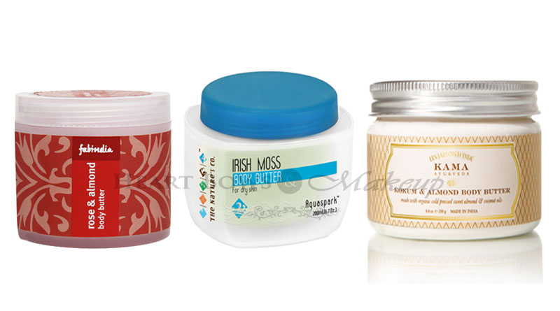 Best Body Butters in India: Fabindia Rose &amp; Almond, The Nature's Co Irish Moss &amp; Kama Ayurveda Kokum &amp; Almond Body Butter