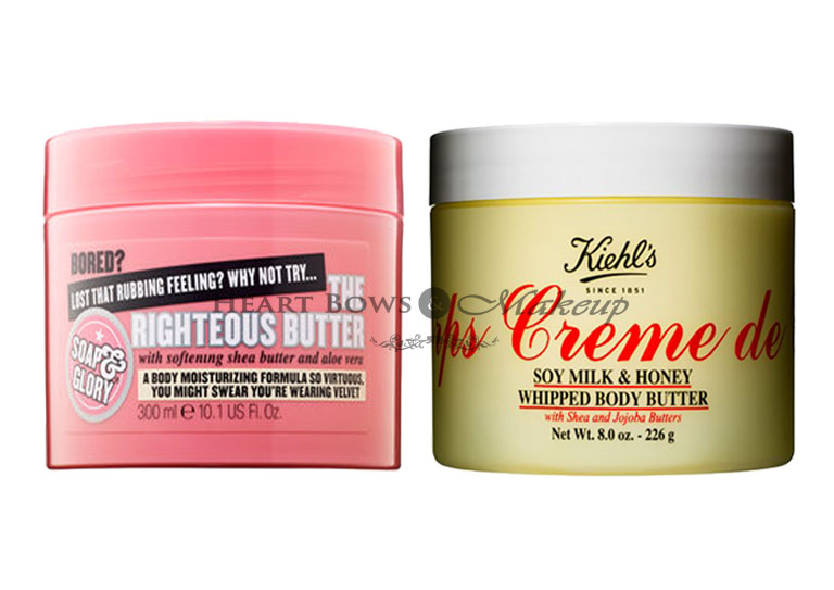 Best Body Butters For Winters: Soap & Glory Righteous Body Butter & Kiehls Creme De Corps Body Butter