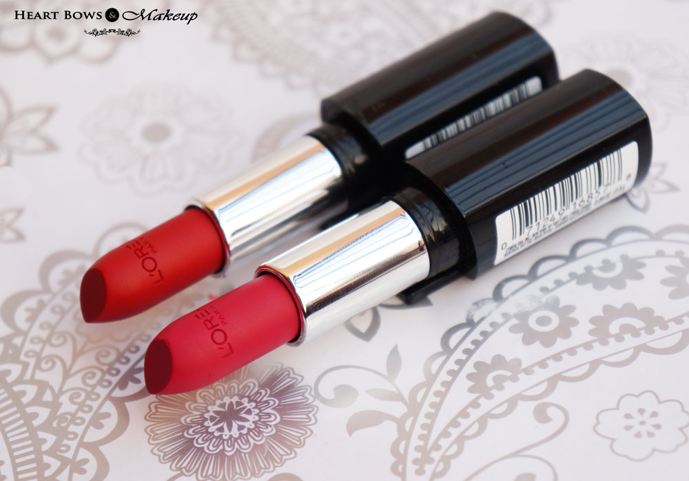 L'Oreal New Infallible Lipstick Forever Fuchsia & Ravishing Red Review, Swatches & Buy Online India