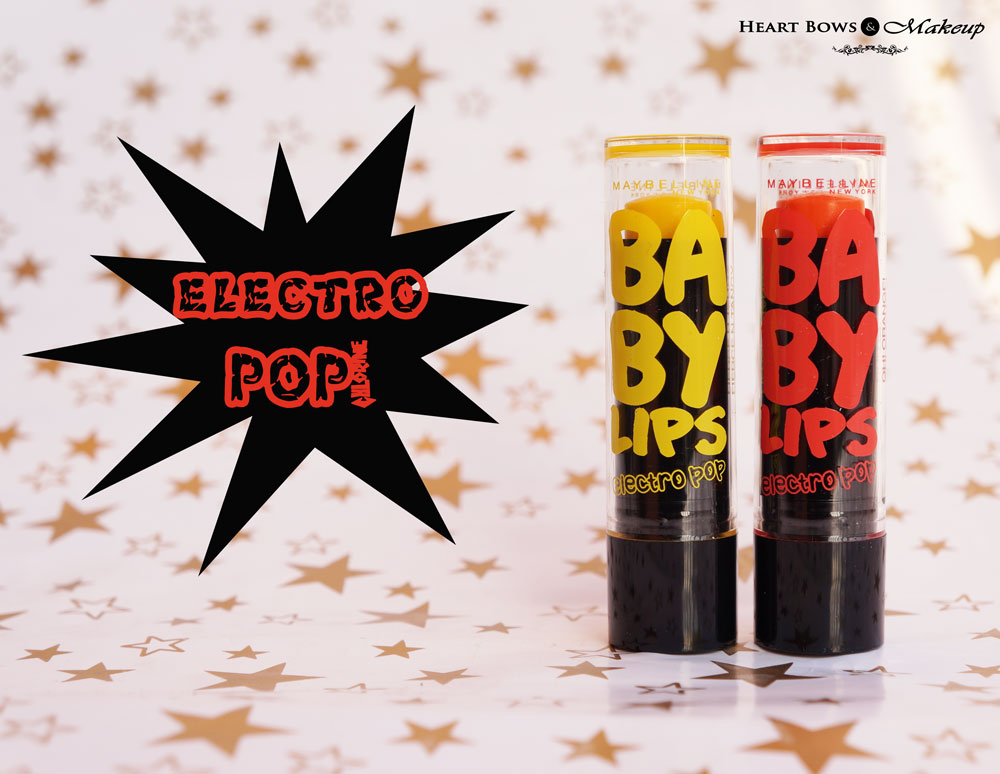 Maybelline Baby Lips Electro Pop Review, Price & Buy Online India- Oh Orange! & Fierce N Tangy