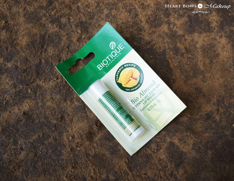Biotique Bio Almond Overnight Therapy Lip Balm Review, Price & Buy Online India