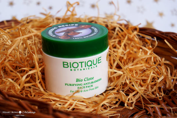 Biotique Bio Clove Purifying Anti Blemish Face Pack Review & Price: Best Affordable Face Pack in India