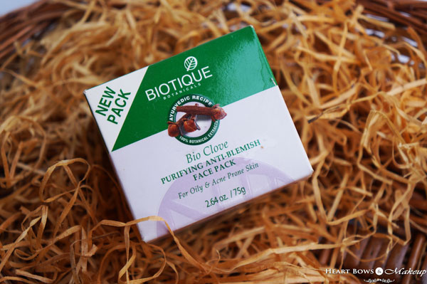 Biotique Bio Clove Purifying Anti Blemish Face Pack Review, Price & Buy Online India