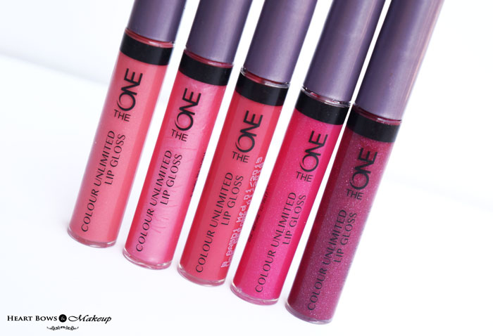 Oriflame The ONE Lip Glosses Review, Swatches & Shades