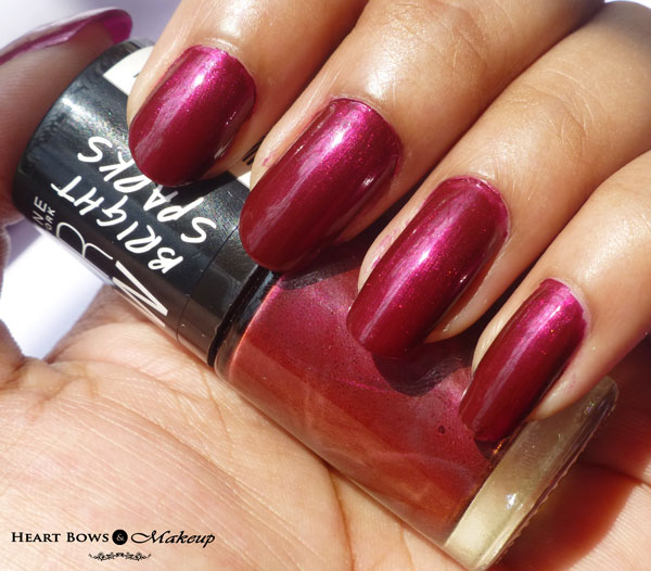 Maybelline Color Show Bright Sparks Glowing Wine Review, Swatches ...