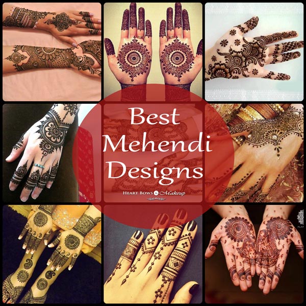 Latest Mehendi Designs For Hands! - Heart Bows & Makeup