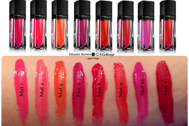 Maybelline Velvet Matte Lipstick Review Swatches Shades India