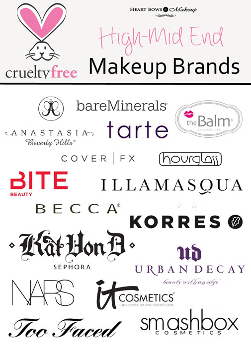 Cruelty Free Makeup Cosmetic Brands High End Mid Range